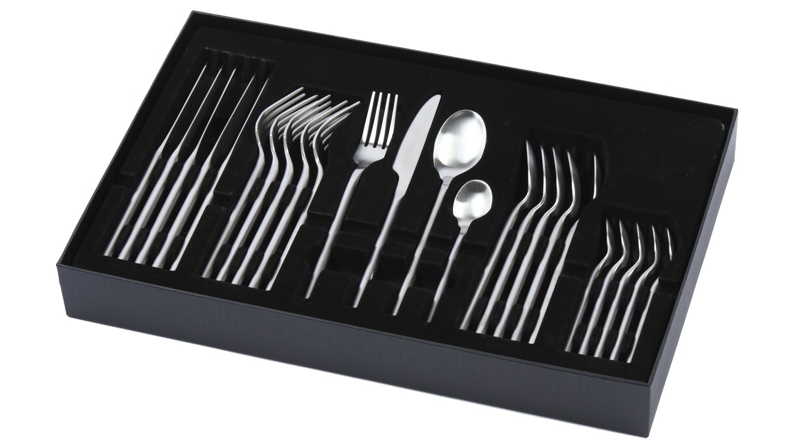 Sherwood Home 24 Piece Cutlery set with Mirror Polish Silver Harvey