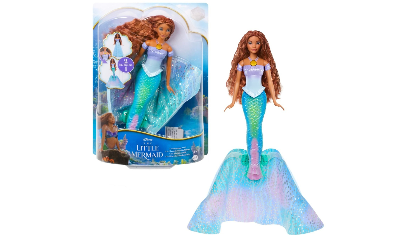 Disney The Little Mermaid Transforming Ariel Fashion Doll Harvey
