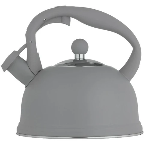 Typhoon Stainless Steel 1.8 Litre Living Whistling Kettle - Grey
