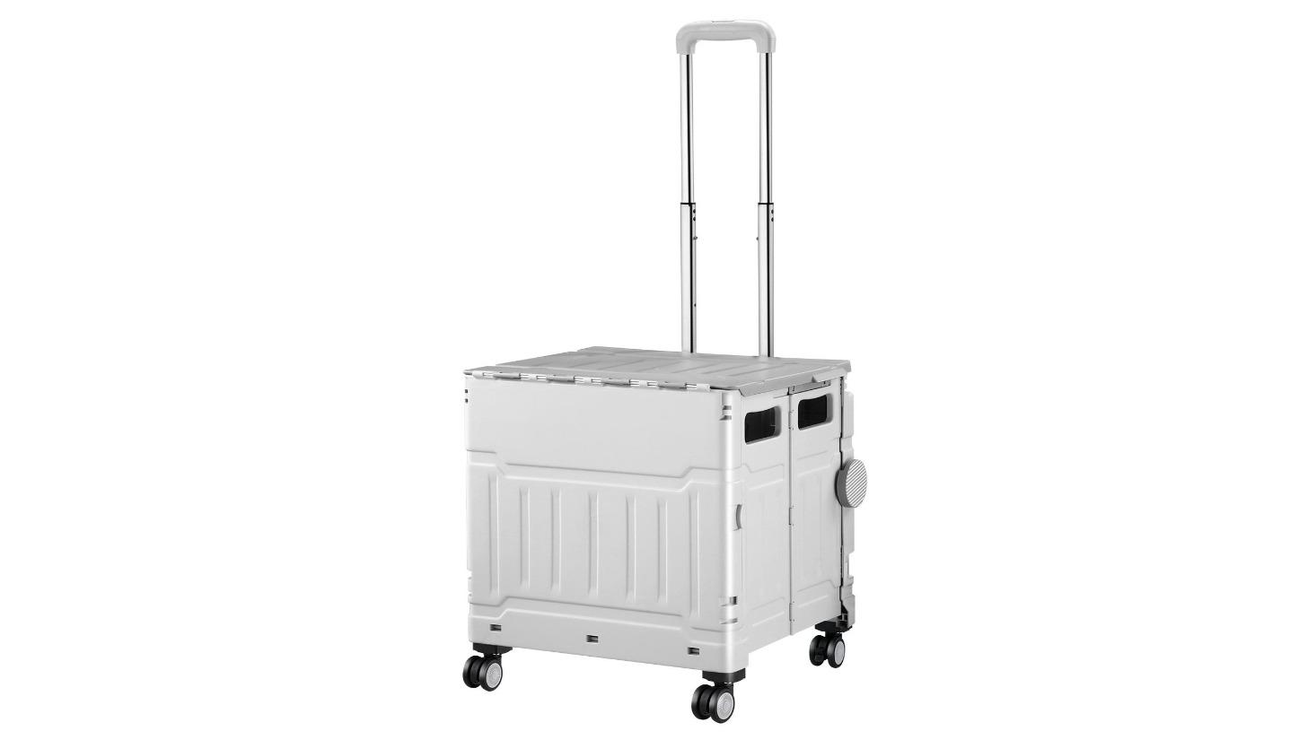 Luxsuite 4 Wheel Foldable Shopping Trolley Cart for Grocery Basket - 75L
