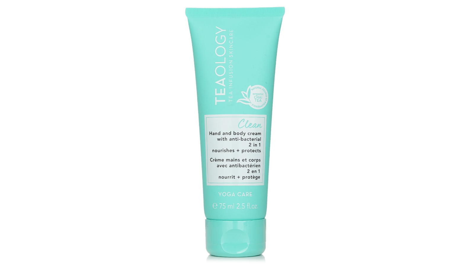 Teaology Yoga Care Clean 2-in-1 Anti-Bacterial Hand and Body Cream - 75ml/2.5oz