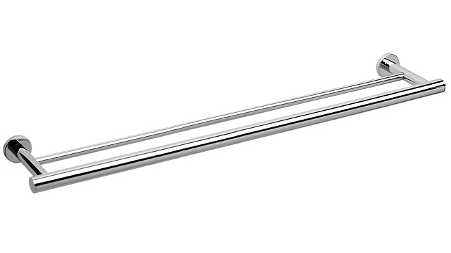 Arcisan Axus 80cm Double Towel Rail - Brushed Gunmetal