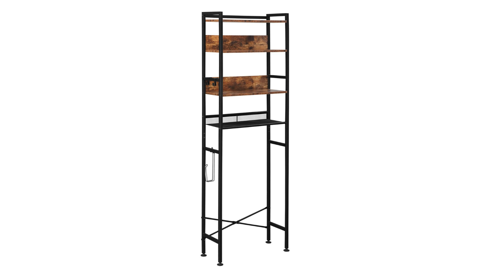 LUXSUITE 4-Tier Free Standing Storage Bathroom Shelf Rack Over Toilet