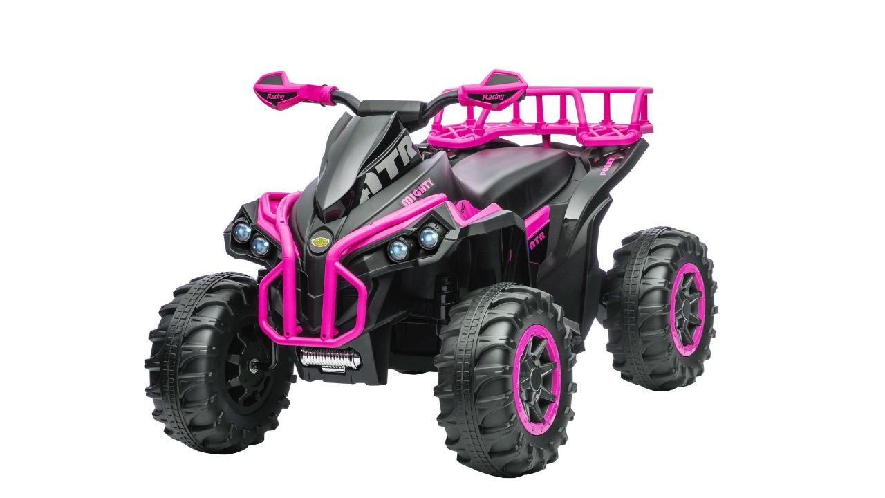 Kidbot Kids Electric ATV Motorised Rechargeable Battery Ride On - Pink