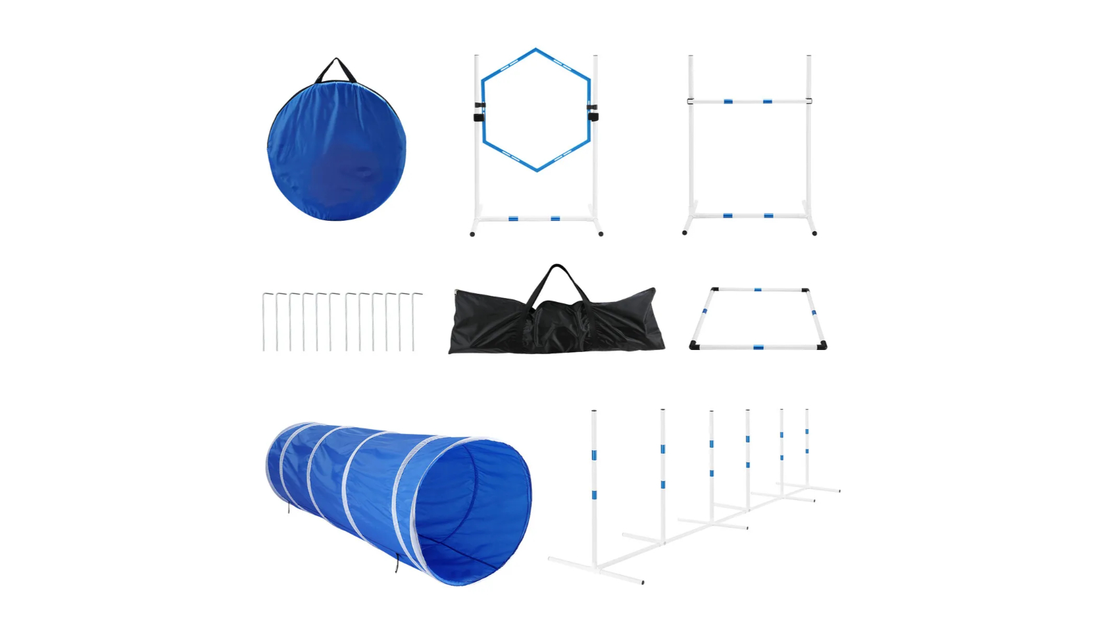 Pet Scene 7 Piece Dog Agility Equipment Set Obstacle Course Training