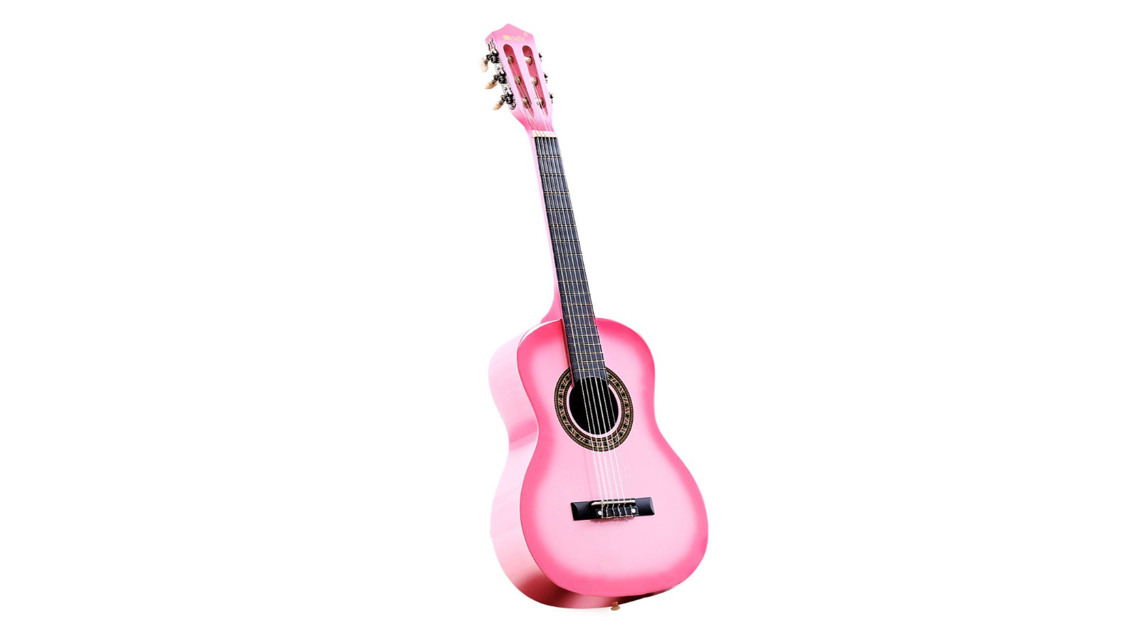 MELODIC 34inch 6 Strings Tuner Cutaway Wooden Kid Acoustic Guitar - Pink