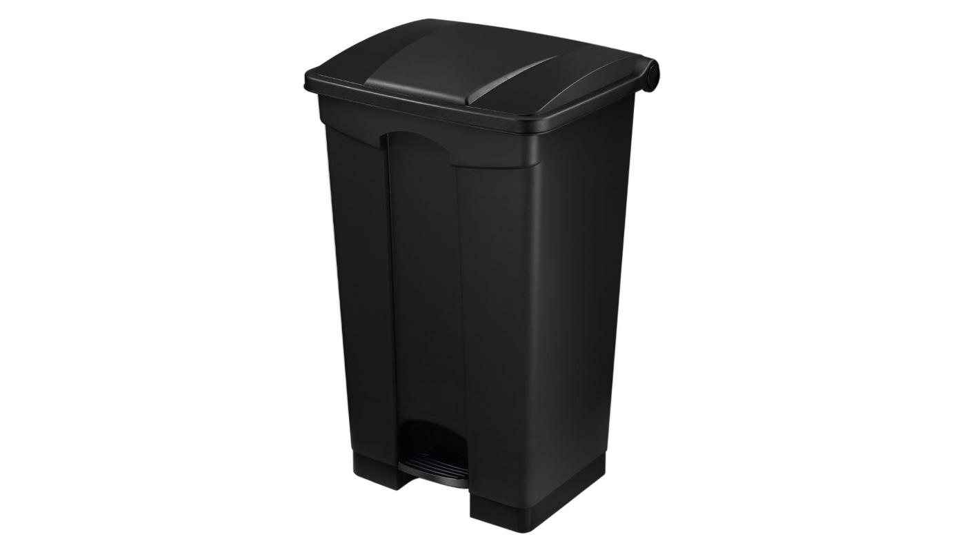 LUXSUITE 68 Litre Plastic Kitchen Compost Recycling Pedal Dustbin - Black