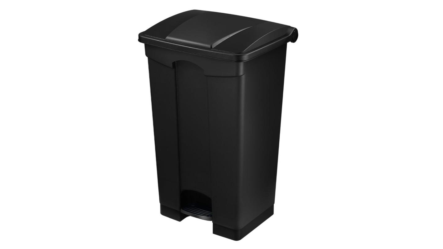 LUXSUITE 87 Litre Large Plastic Kitchen Compost Recycling Dustbin - Black
