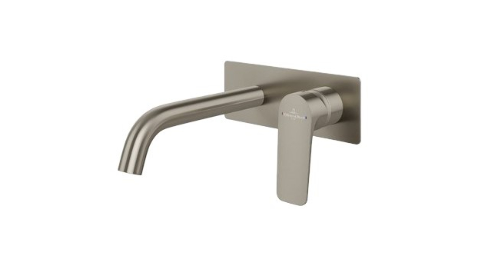 Vilerroy & Boch O.Novo Style S Rectangular Wall Mounted Basin Trim Mixer - Brushed Nickel