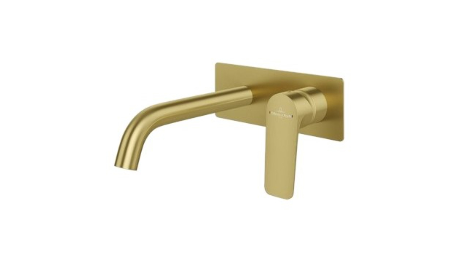 Vilerroy & Boch O.Novo Style S Rectangular Wall Mounted Basin Trim Mixer - Brushed Gold