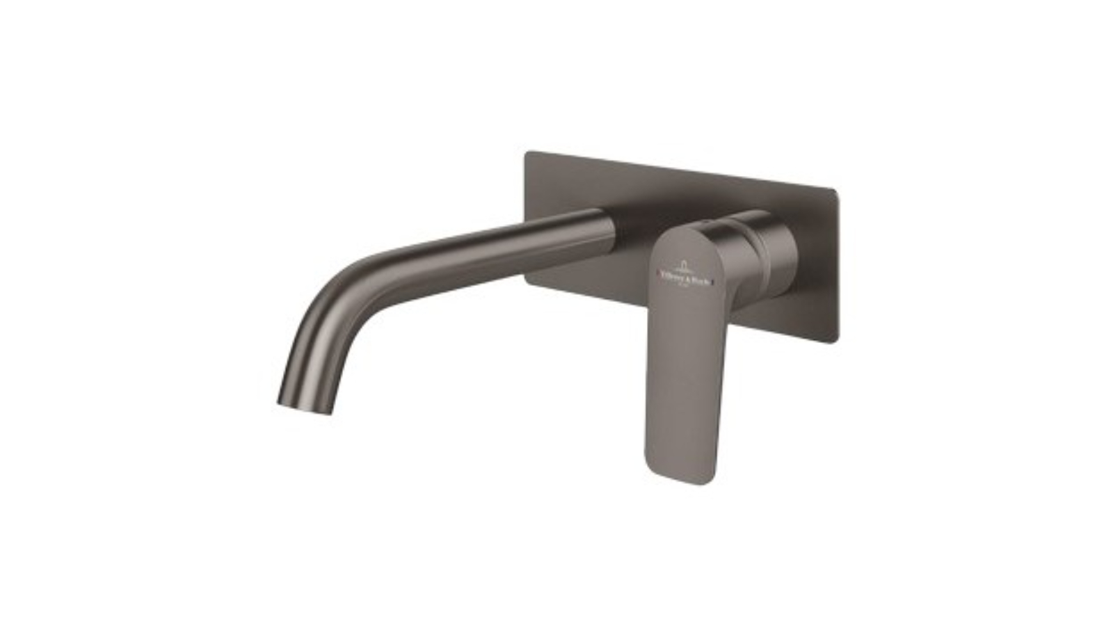 Vilerroy & Boch O.Novo Style S Rectangular Wall Mounted Basin Trim Mixer - Gunmetal