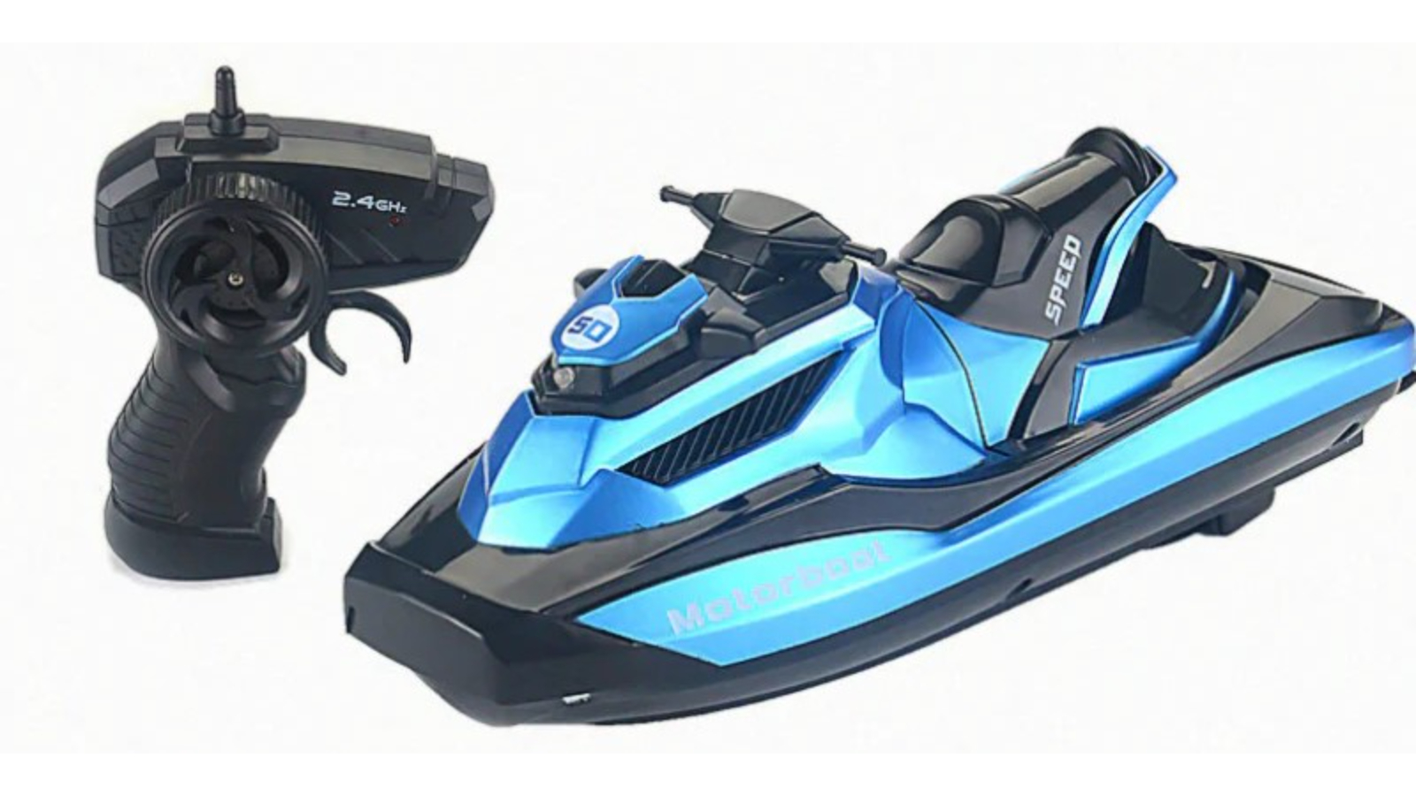 Boat Hydroget Engine Remote Control Megajoy Remote Control Motorboat Racing Boat - Blue | Harvey Norman