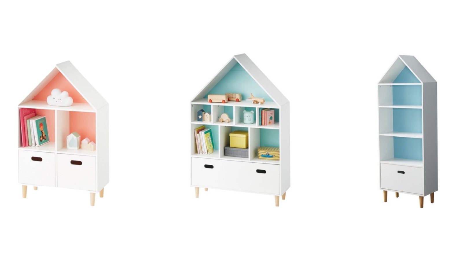 All 4 Kids White Ivy Kids Bookcase