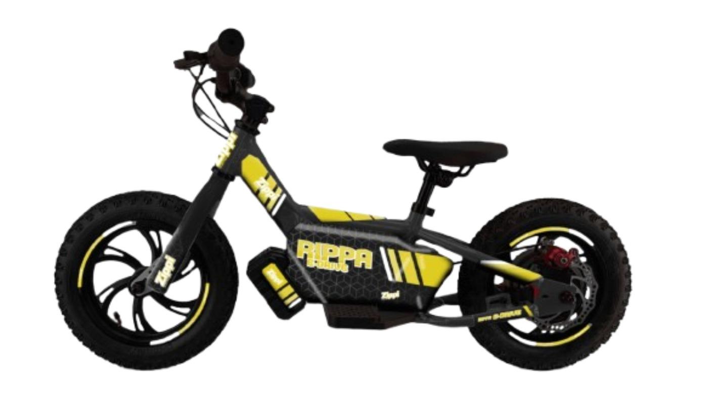 Zippi Electric Rippa 12 E-Drive Kids Balance E-bike - Yellow