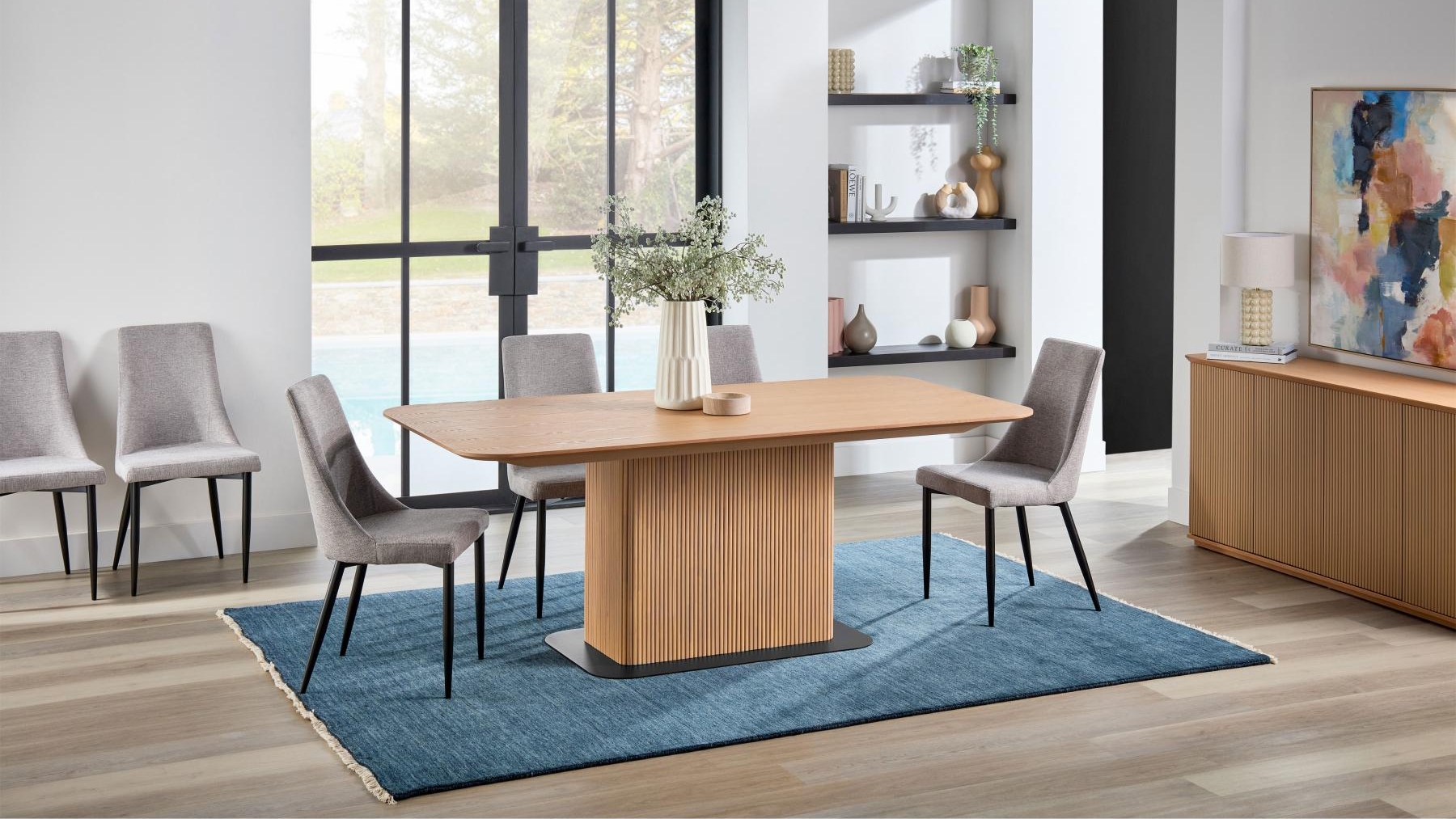 Zuri 7-Piece Dining Table Set - Natural