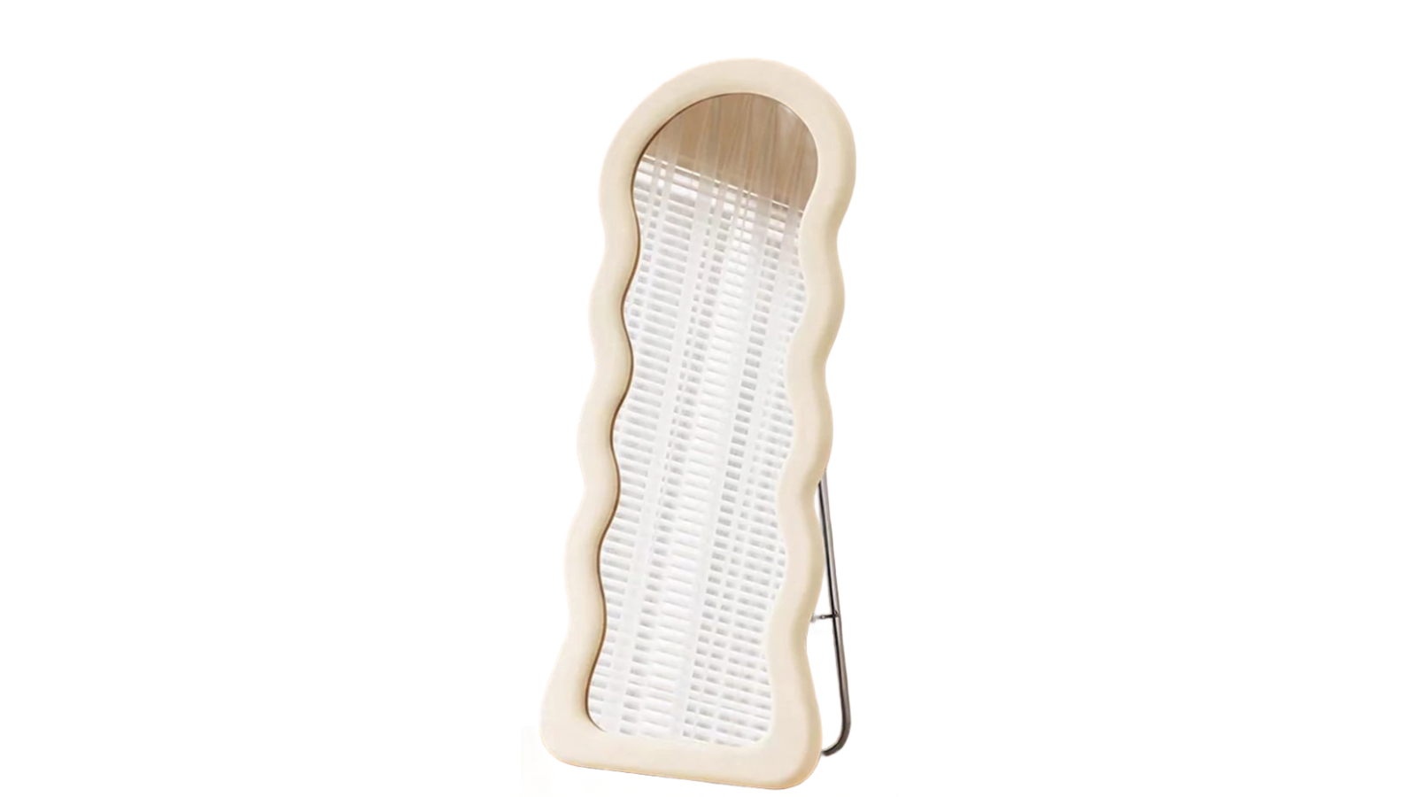 Hubsite 160 x 60cm Full Length Wavy Mirror with Upholstered Frame