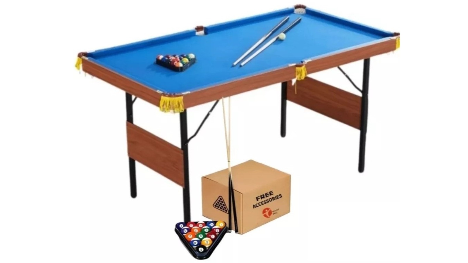 TopOne Sports GTF006 Foldable Pool/Billiard Table with Accessories