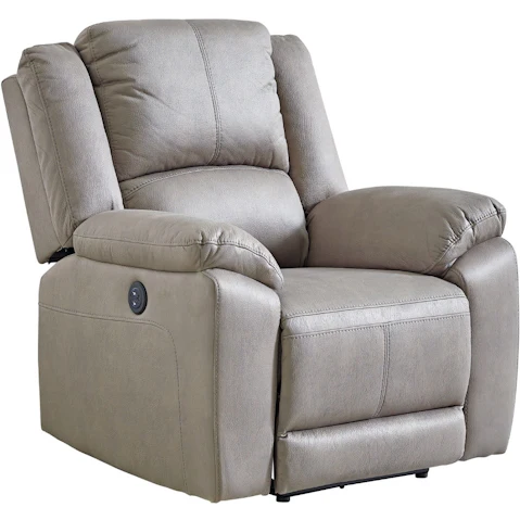 Gaucho Fabric Powered Recliner Armchair - Mist