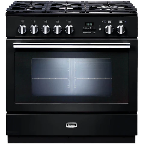 Falcon 90cm Pyrolytic Freestanding Cooker - Black