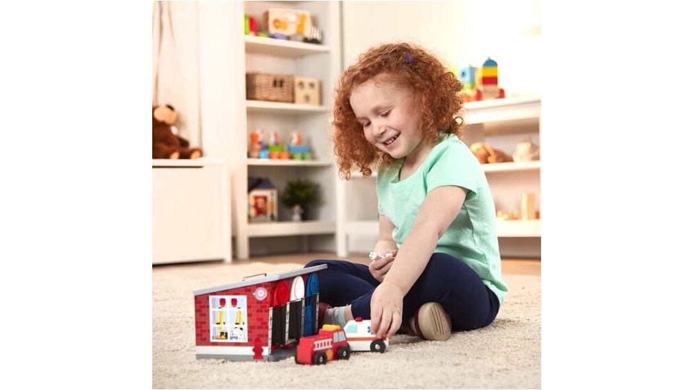 Melissa and Doug Lock and Roll Rescue Truck Garage Harvey Norman