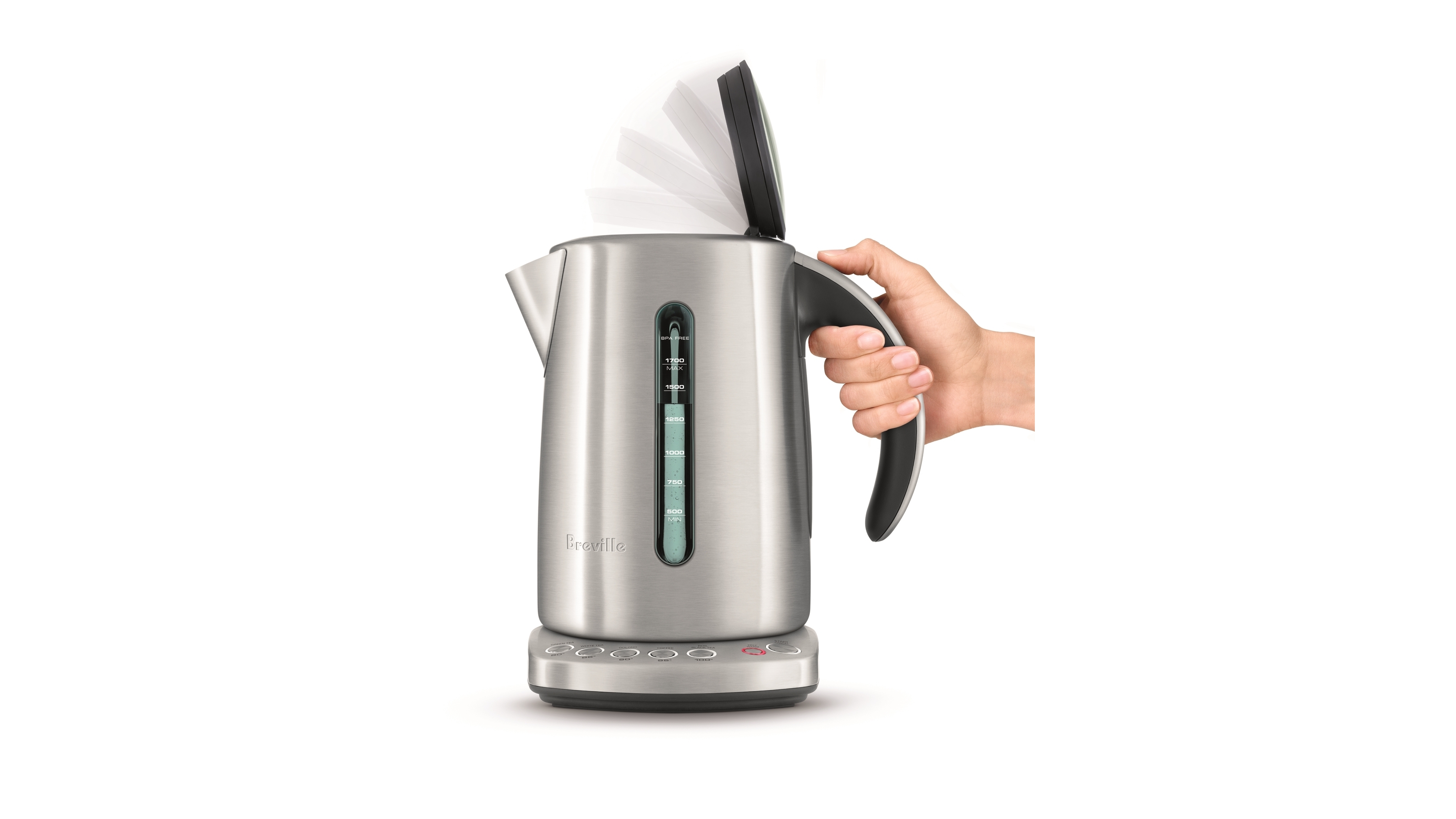 Breville The Smart 1.7L Kettle Silver Harvey Norman