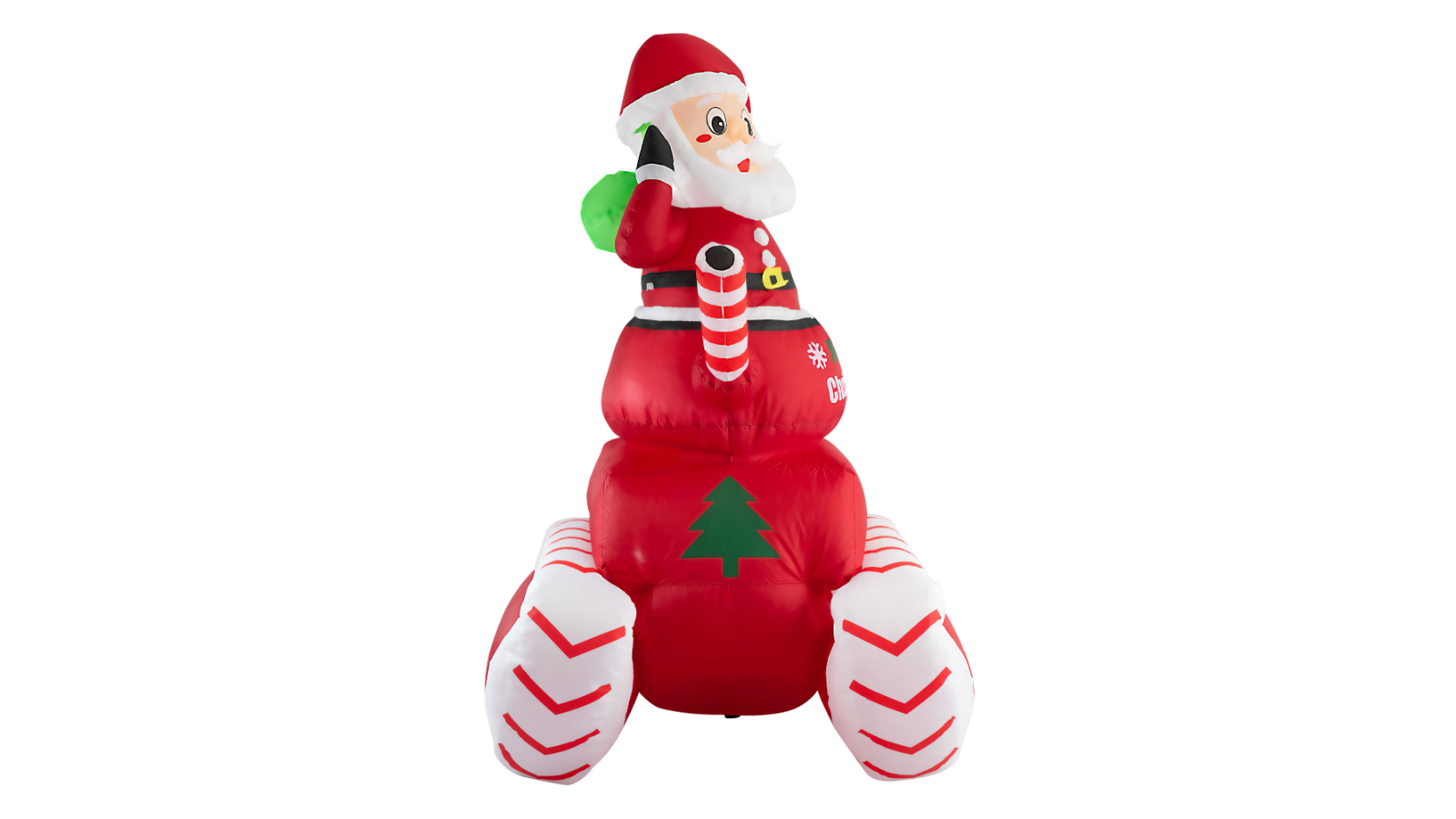 Santaco Inflatable Santa Claus Tank LED Light Outdoor Christmas Decor - 1.8metre