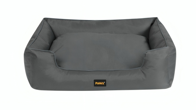 PaWz Soft Plush Dog Bed in Grey