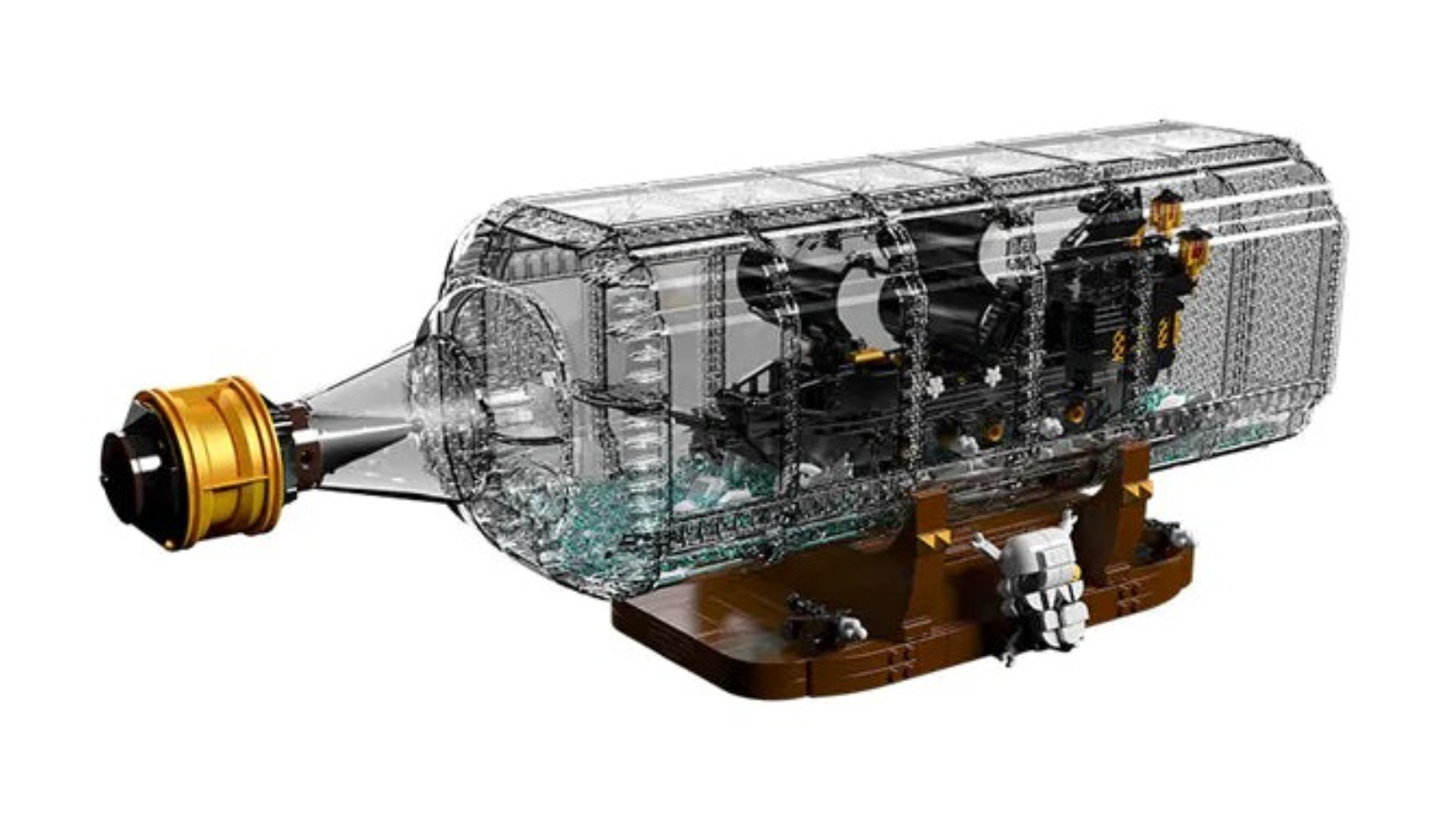Mould King 2416 Piece Black Pearl Drifting Bottle