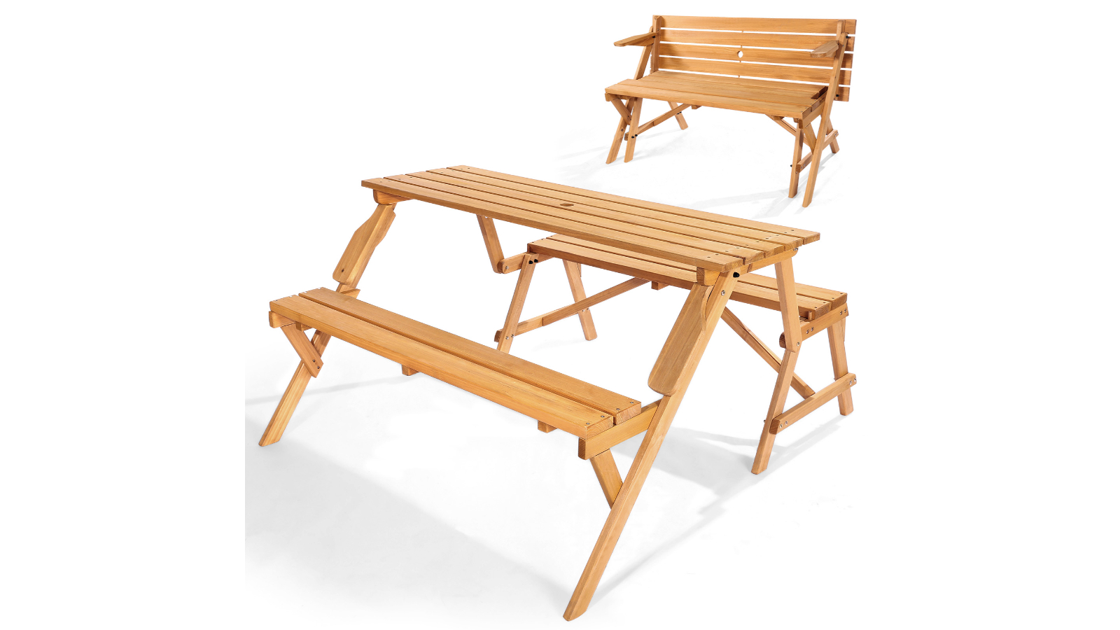 Vevor 2-in-1 Transforming Interchangeable Picnic Table Set