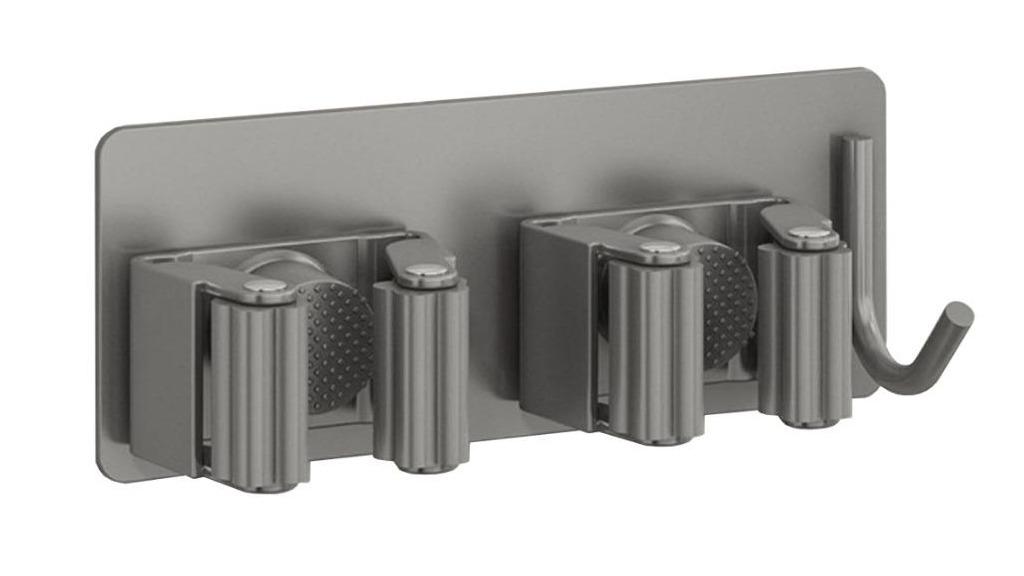 TODO Stainless Steel Dual Mop Clip Holder Hanging Storage