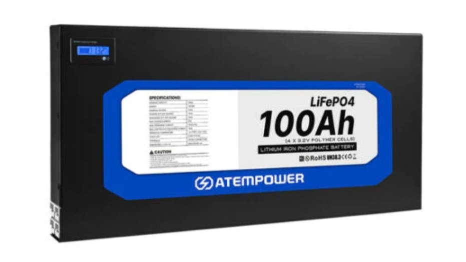 Atem Power 12V 100AH Slimline Lithium Battery