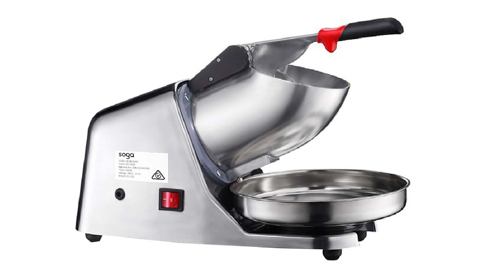 Soga Dual Blade Electric Ice Shaver Stainless Steel Crusher Slicer