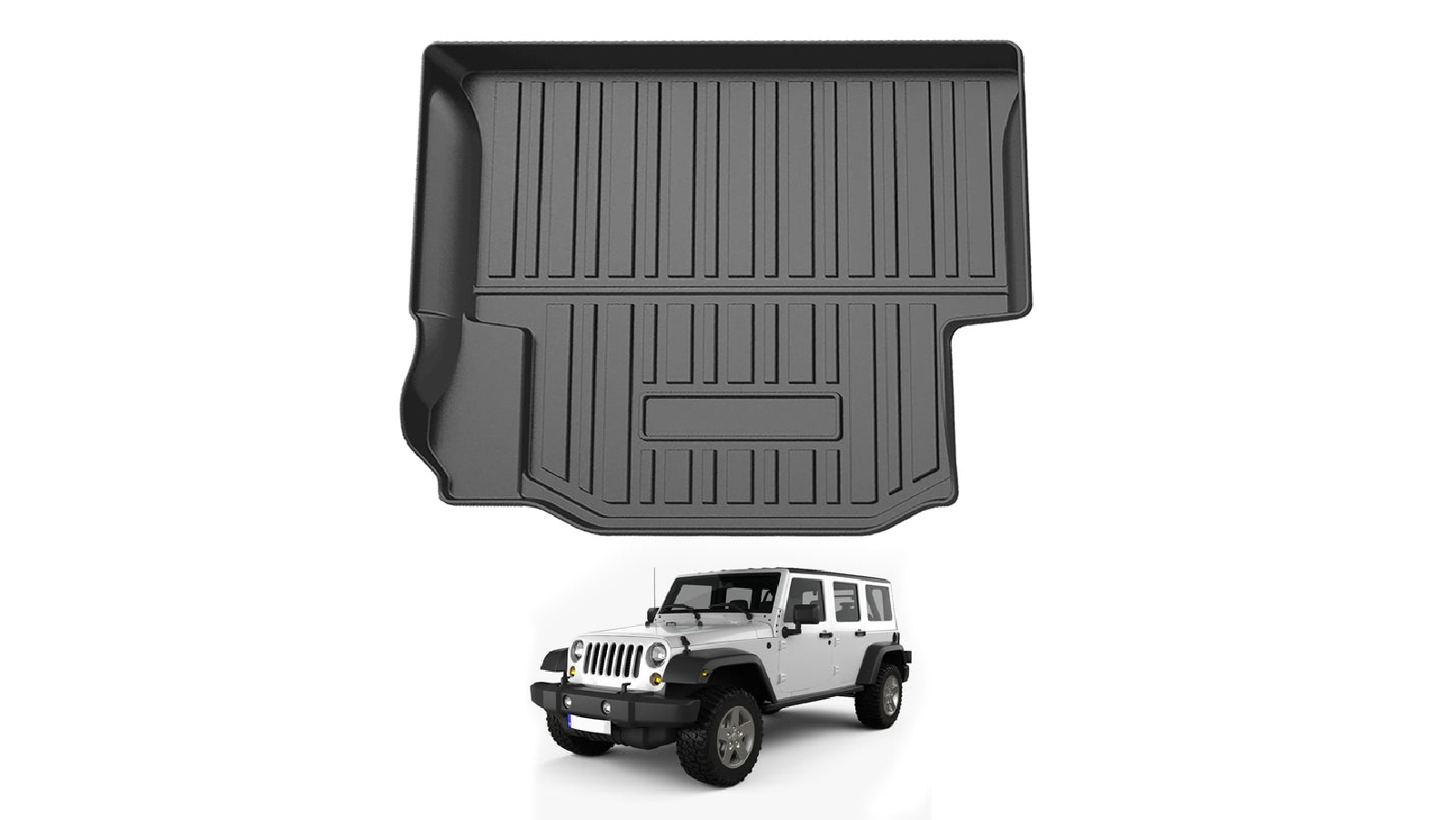 AUSGO Boot Liner Cargo Mat for Jeep Wrangler JK 4 Door 2007-2018