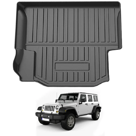 AUSGO Boot Liner Cargo Mat for Jeep Wrangler JK 4 Door 2007-2018