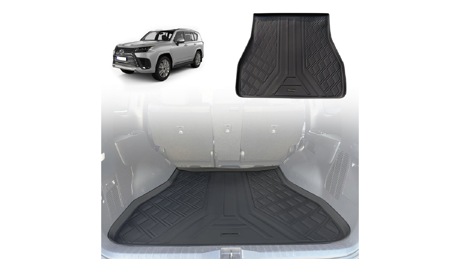 AUSGO Boot Liner Cargo Mat for Lexus LX Series LX500d LX600 2021-2025