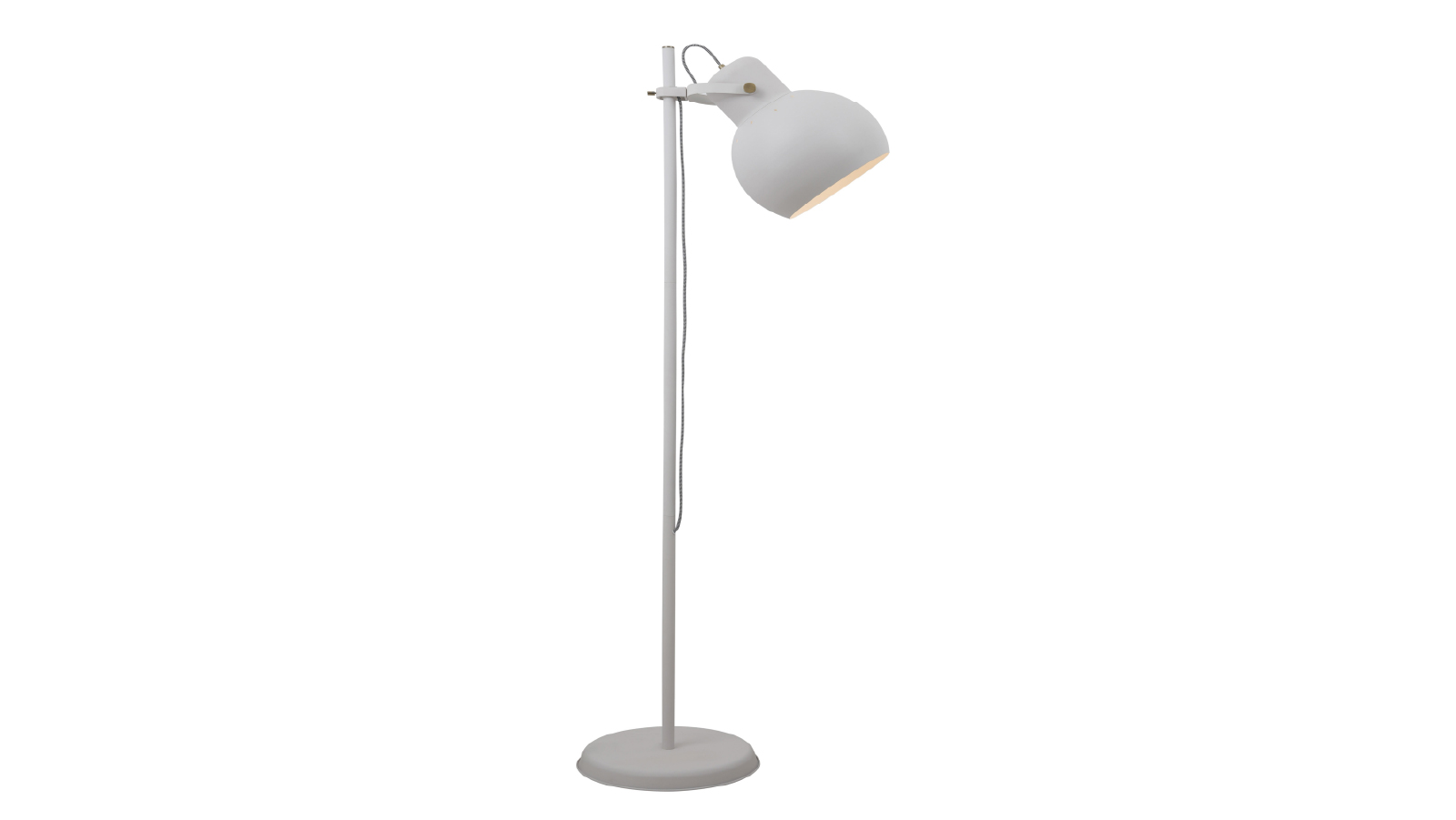 Pretty & Practical Stockholm Elegant White Floor Lamp with Antique Brass Accent Home Lighting