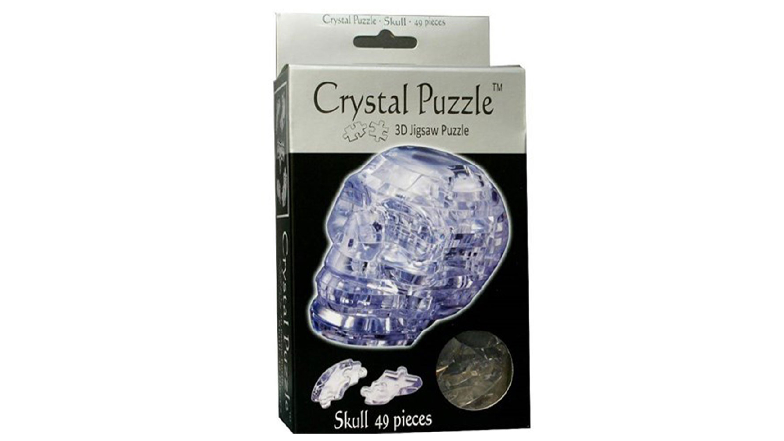 Latestbuy 49 Piece of 3D Crystal Clear Skull Puzzle