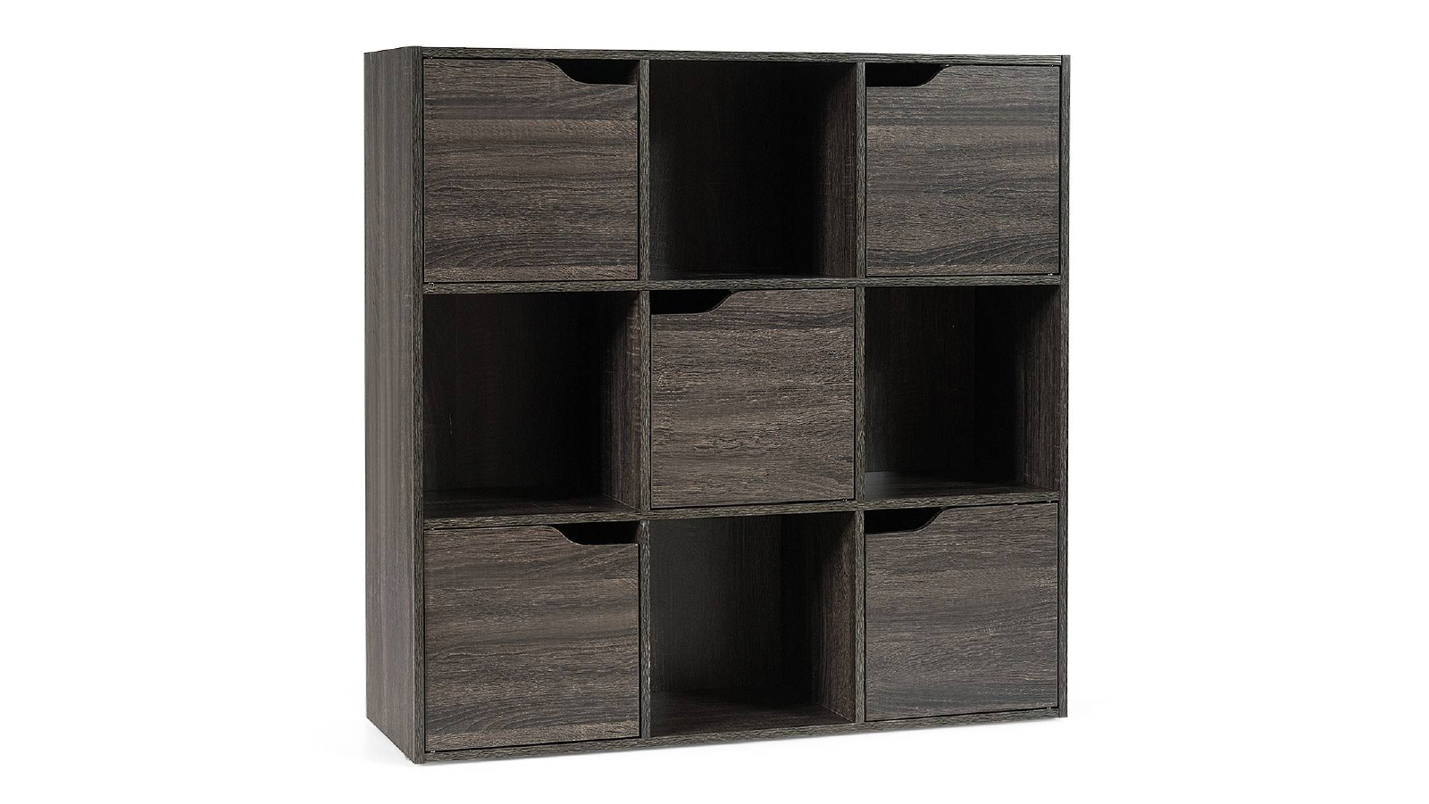 Costway 9 Cube Storage Cabinet Organizer Bookcase - Grey