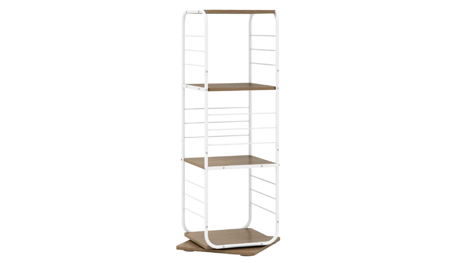 Costway 4 Tier 360° Spin Metal Frame Corner Rotating  Bookcase
