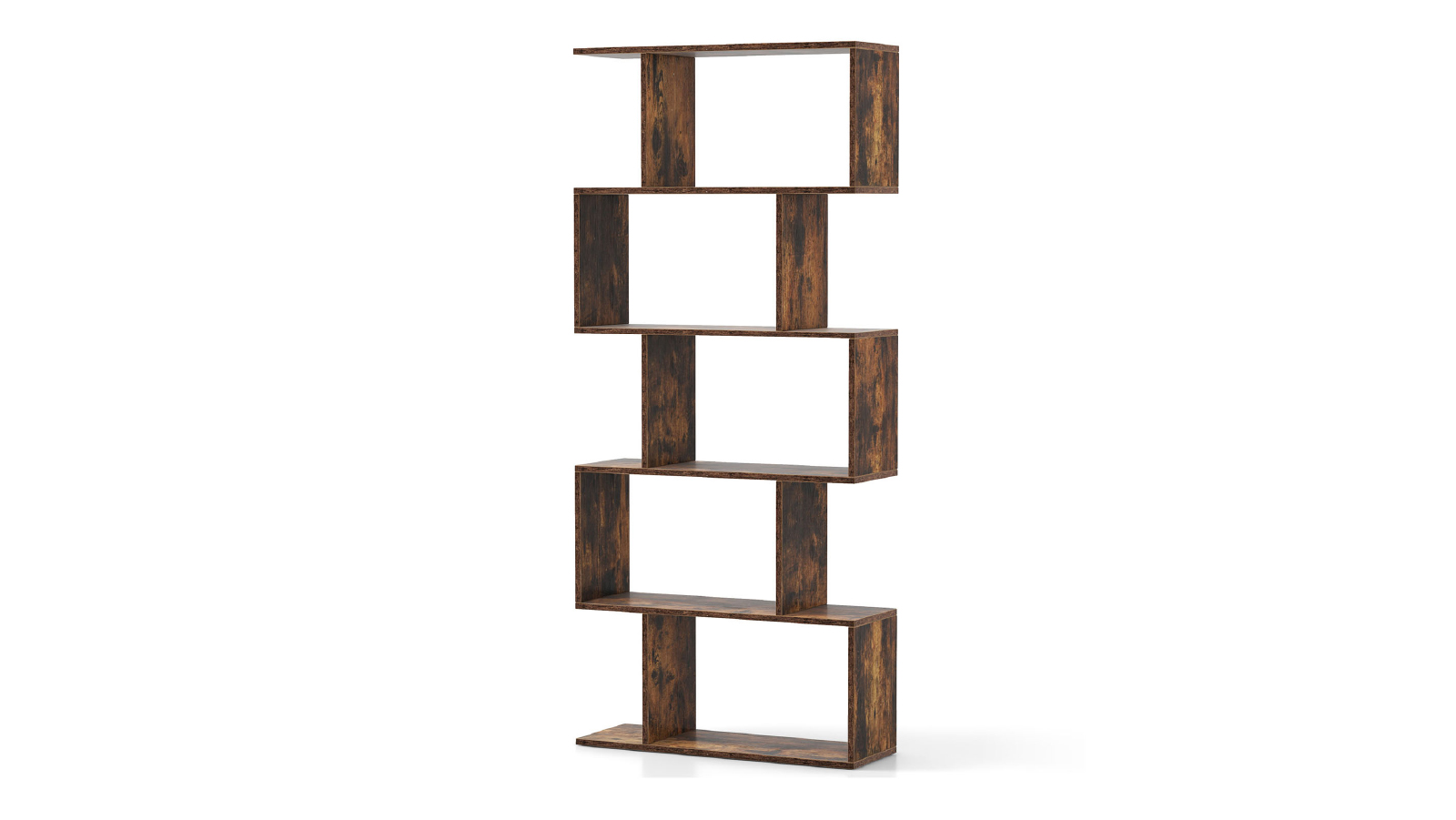 Costway 5 Tier Cube Bookcase - Brown