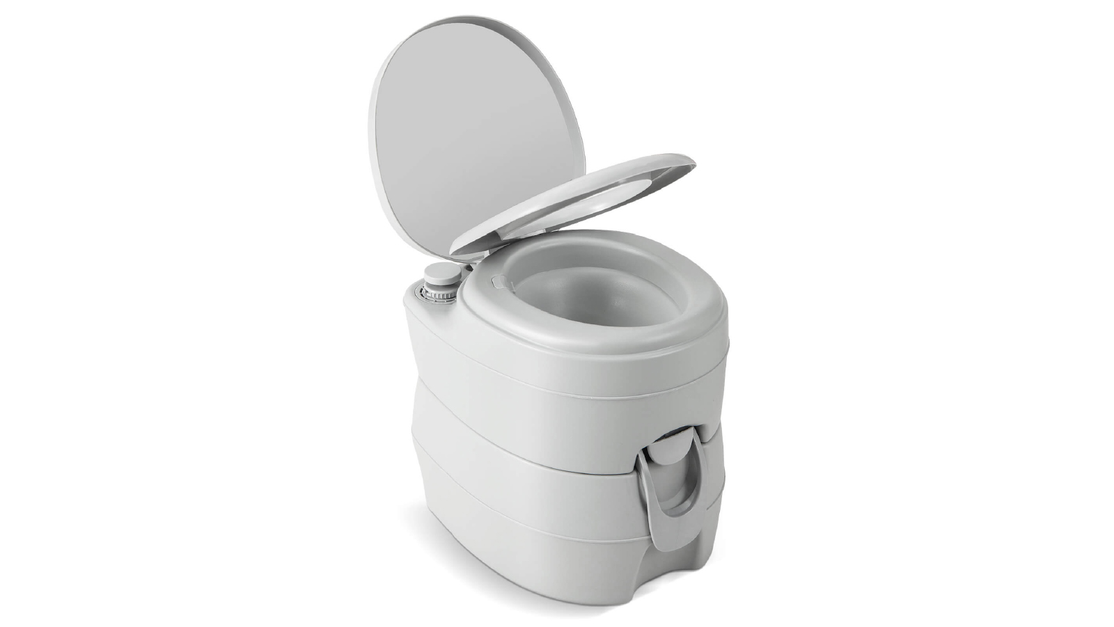 Costway 20L Outdoor Portable Toilet with Flushing System & Detachable Waste Tank