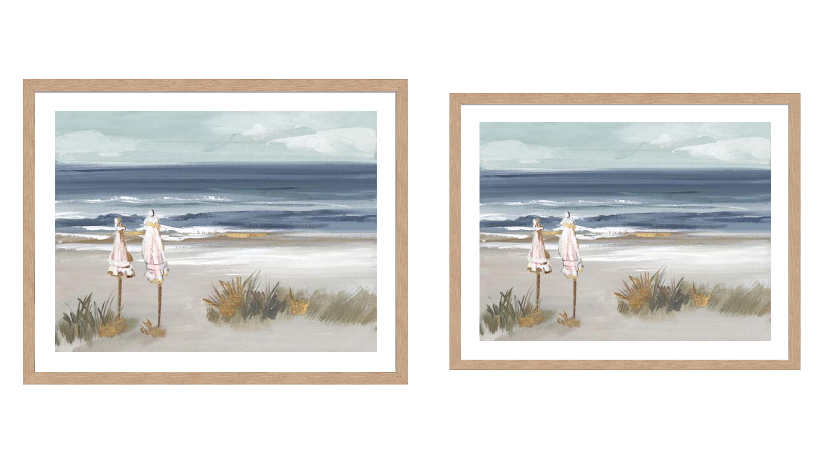 La Grolla Summer Vacation I Box Natural Frame Wall Art