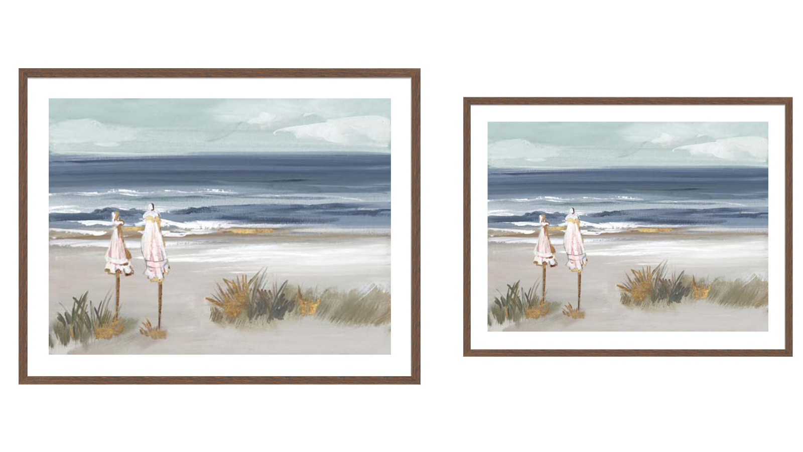 La Grolla Summer Vacation I Box Walnut Frame Wall Art
