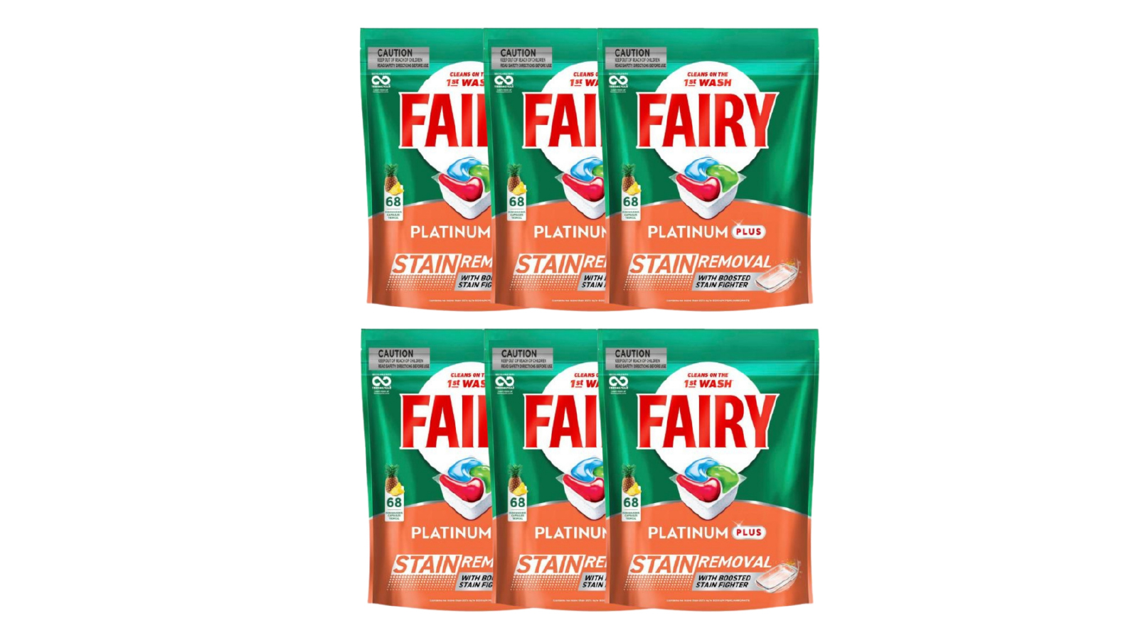 Fairy Platinum Plus x 408 Tropical Dishwasher Tablets