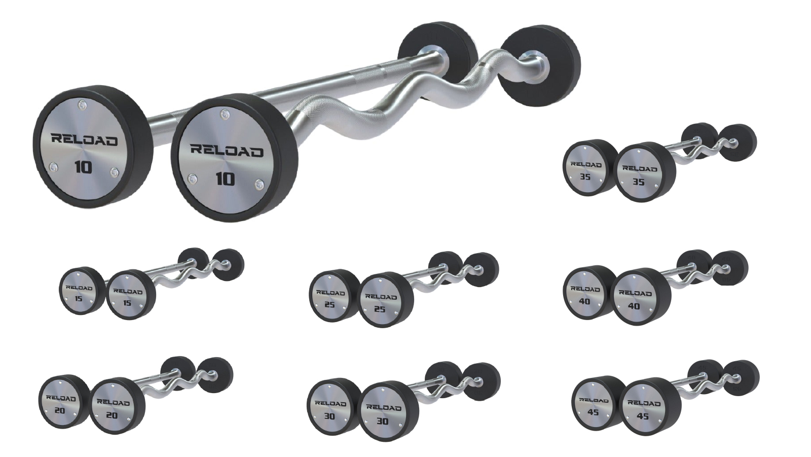 Fitness Hero	Premium CPU Coated	Reload Fixed Straight Barbells