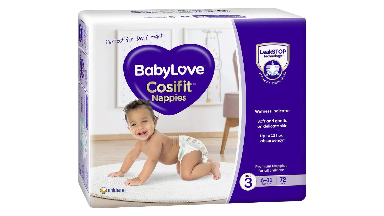 Babylove 72 Pack Jumbo Cosifit Nappies