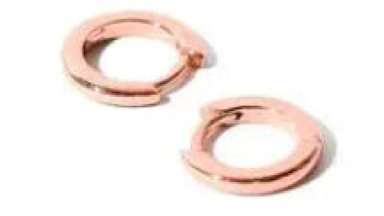 The Cosmetic Department Rose Gold Glitter Tapered Huggie Stud Earring