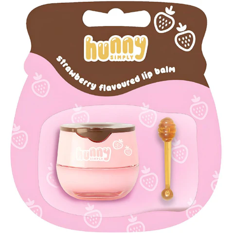 Hunny Simply Strawberry Flavoured Honeypot Lip Balm - 10g
