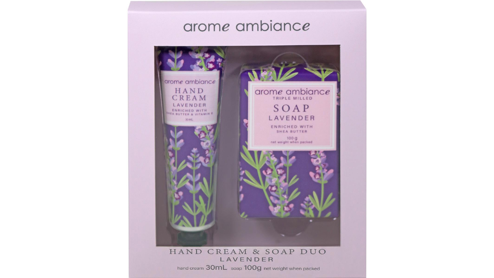 Arome Ambiance Floral Glimmer Hand Cream & Soap Duo Lavender