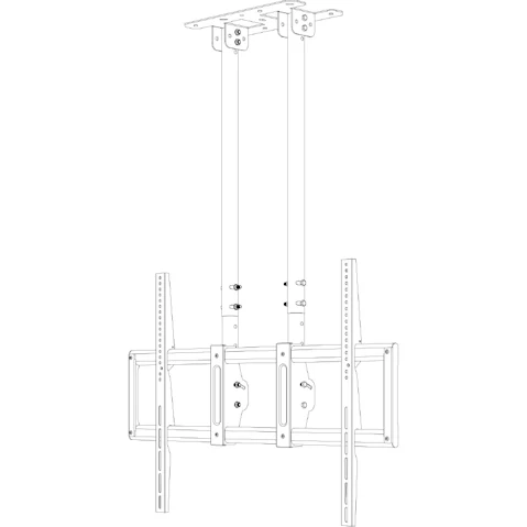 Screenmounts Commercial Height Adjustable TV Ceiling Mount 55-100 Inch CPLB-BX101